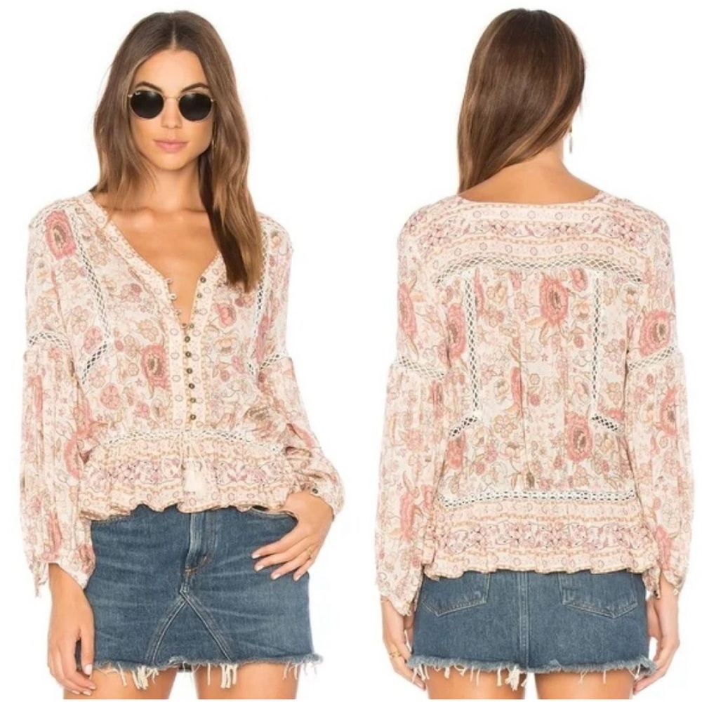 NWOT Spell Designs Zahara Rosewater Top XXS